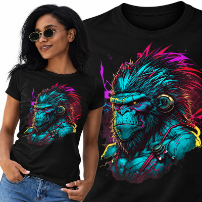 KOSZULKA DAMSKA ZWIERZĘTA BAD MONKEY